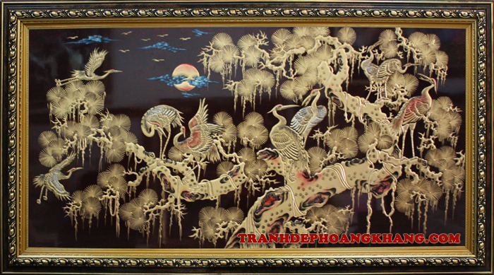 TRANH SƠN MÀI ĐẤT LÀNH CHIM ĐẬU